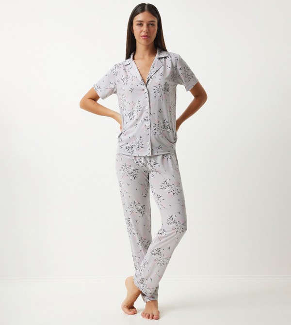 Happiness İstanbul Happiness Istanbul - Grey Pyjama Set