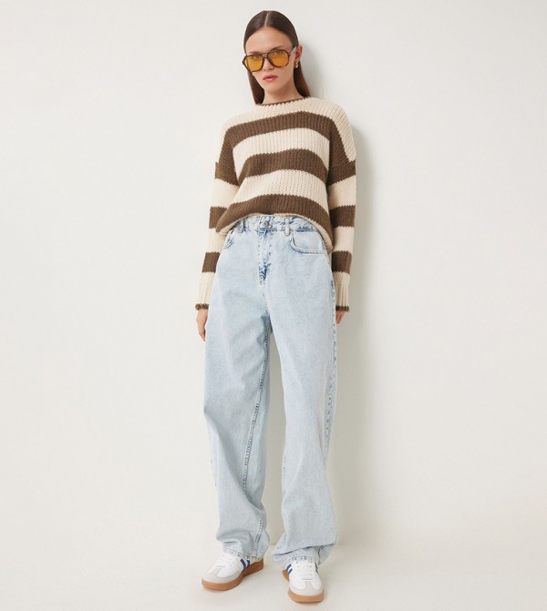 Happiness İstanbul Happiness Istanbul - Blue Wide Leg Jeans