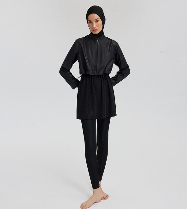 Touché Privé  Hijab Swimsuit - Black Hijab Swimsuit