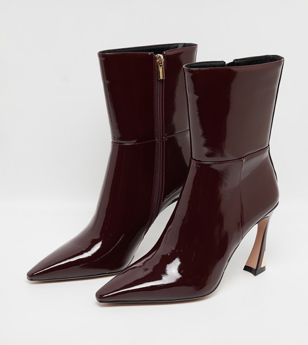 ناين وست  أبوات - بورغندي Ankle length Boots