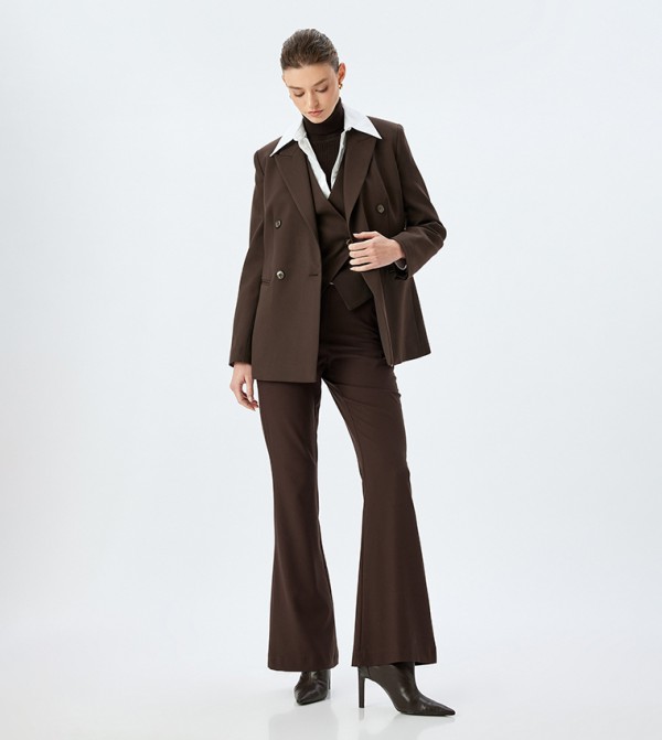 Koton  Formal Pants - Brown Formal Pants