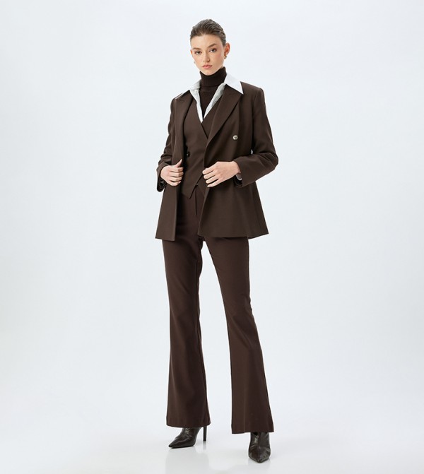 Koton  Formal Pants - Brown Formal Pants