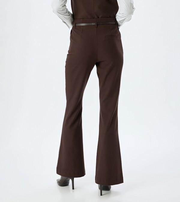 Koton  Formal Pants - Brown Formal Pants