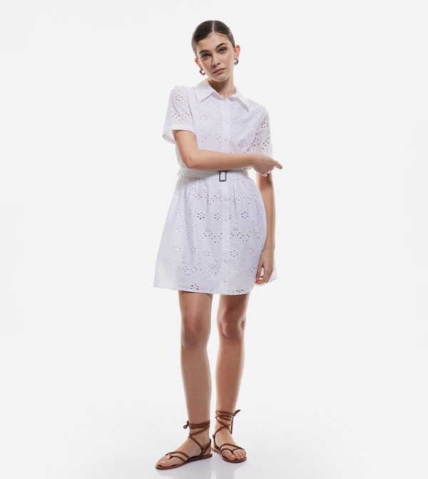 Koton Koton - White Shirt & T-Shirt Dresses