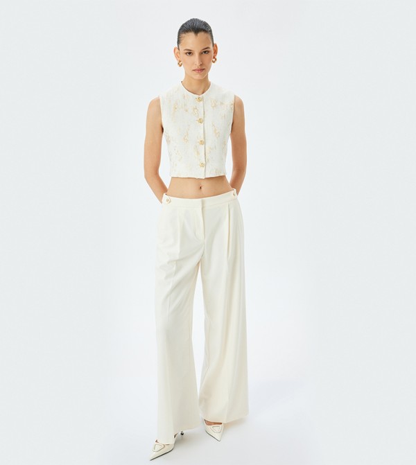 Koton  four the classics ss25 - White Sleeveless Tops