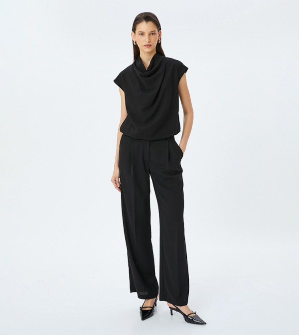كوتون  ملابس - أسود Casual Tops