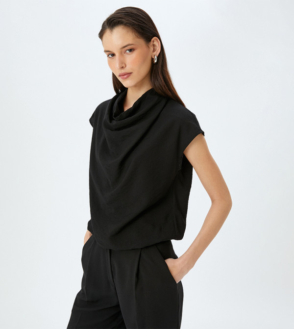 كوتون  ملابس - أسود Casual Tops