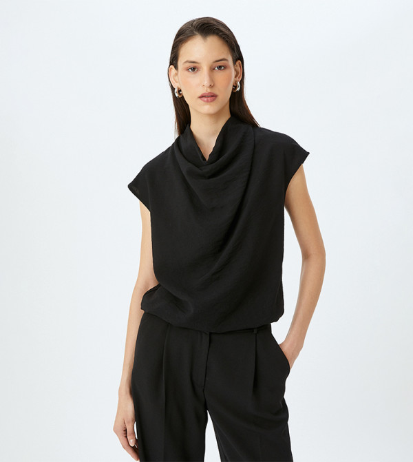 كوتون  ملابس - أسود Casual Tops