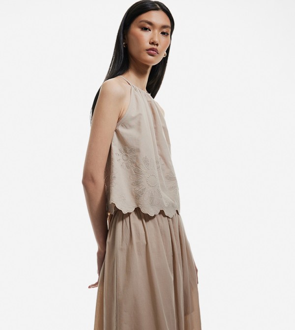 Koton Koton - Taupe Sleeveless Tops