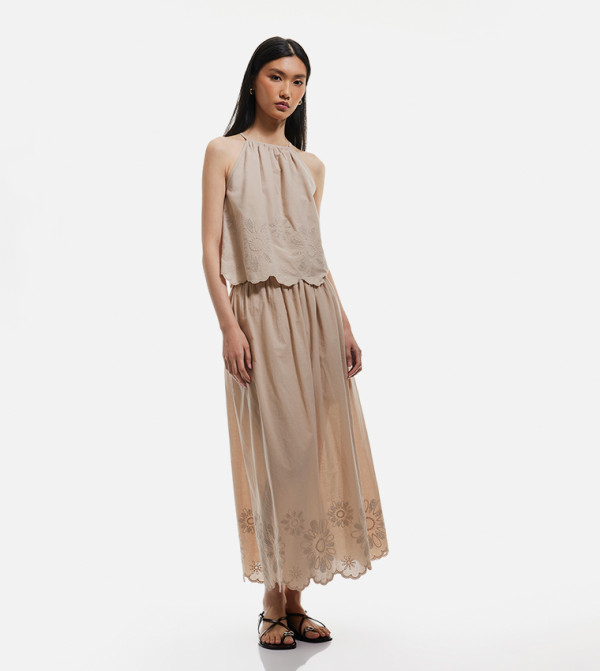 Koton  Maxi Skirts - Brown Maxi Skirts