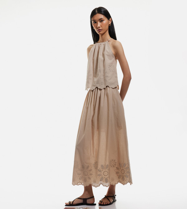Koton  Maxi Skirts - Brown Maxi Skirts