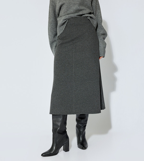 Koton  Skirts - Grey Midi Skirts