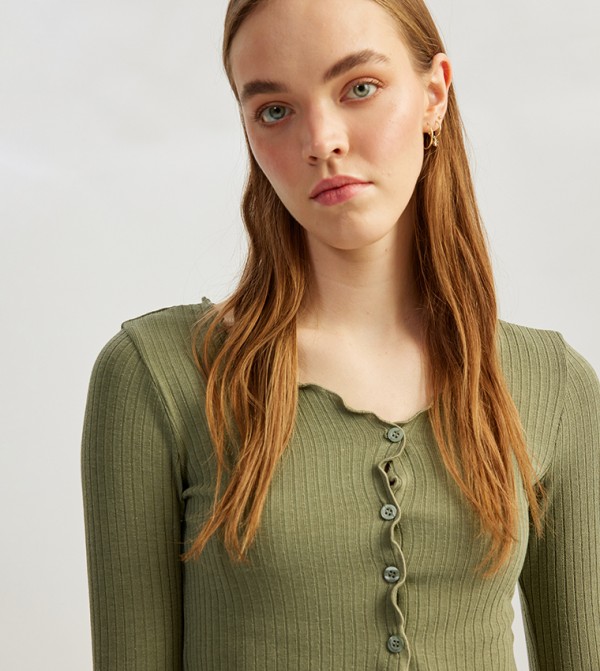 كوتون كوتون - أخضر Cropped Tops