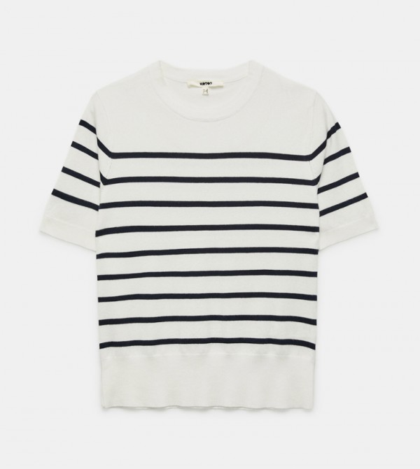 Koton Koton - White Round Neck Sweaters