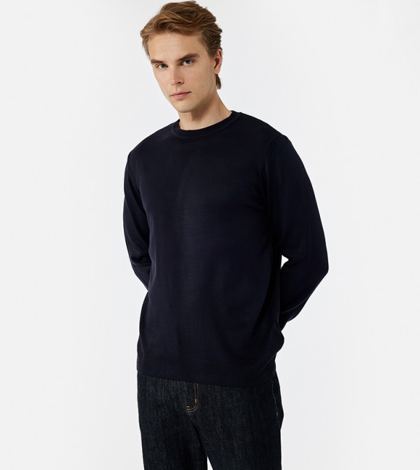 Koton Koton - Navy Round Neck Sweaters