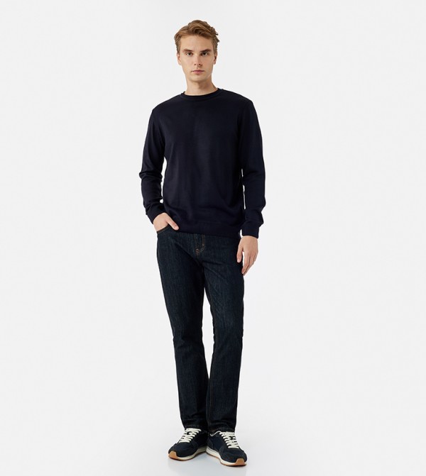 Koton Koton - Navy Round Neck Sweaters