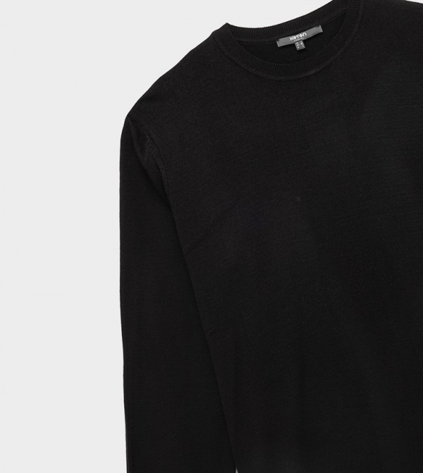 Koton Koton - Black Round Neck Sweaters