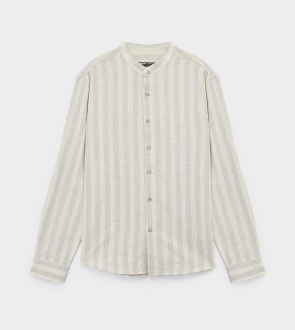 Koton Shirts - Grey Casual Shirts