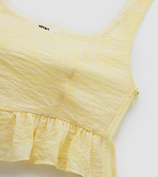Koton two the classics ss25 - Yellow Cropped Tops