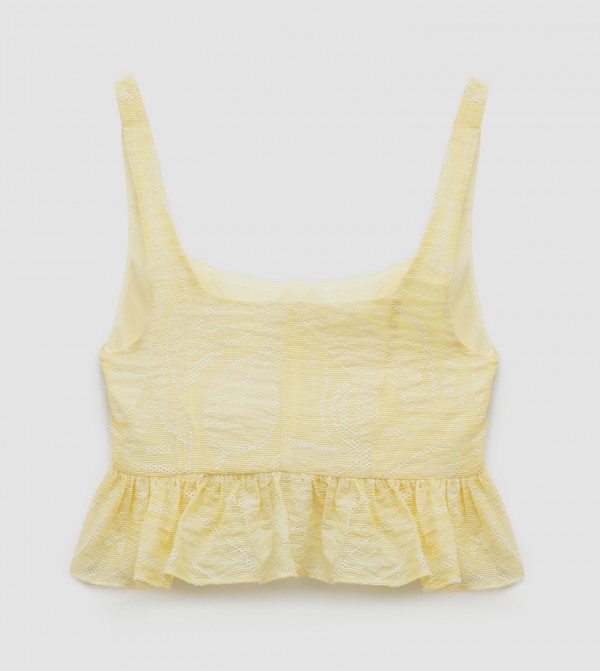 Koton two the classics ss25 - Yellow Cropped Tops