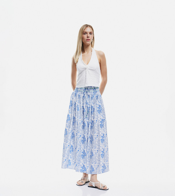 Koton  Skirts - Blue Midi Skirts