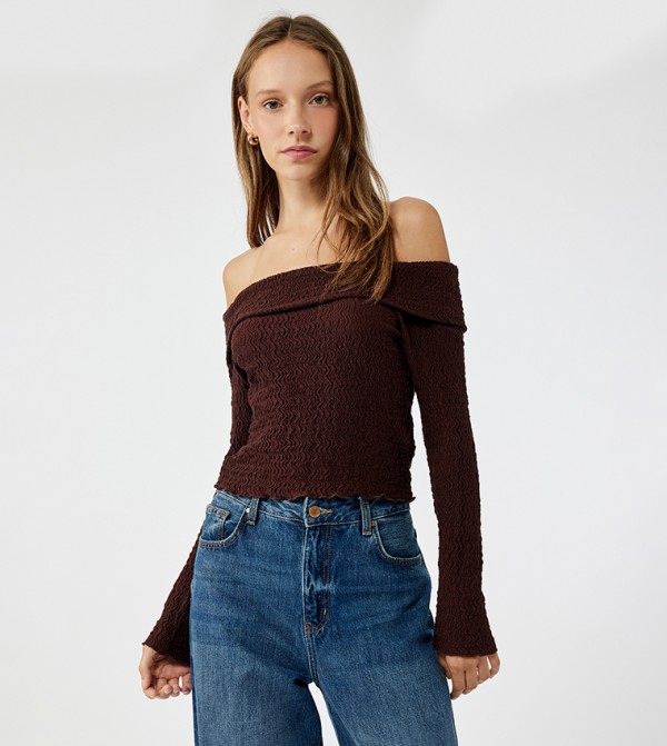 Koton Koton - Brown Cropped Tops