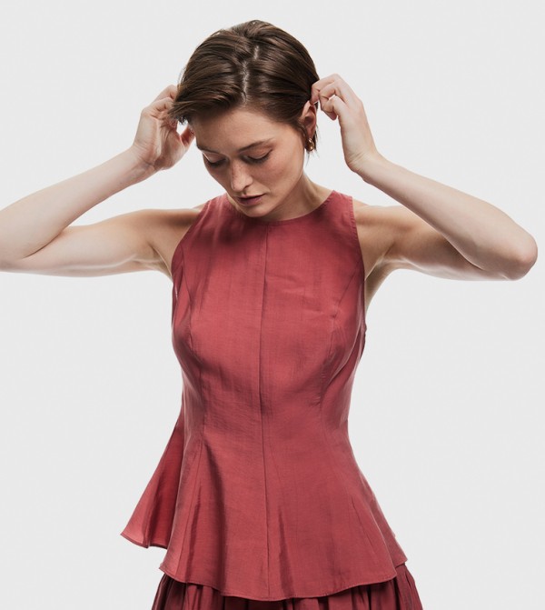 كوتون كوتون - بورغندي Sleeveless Tops