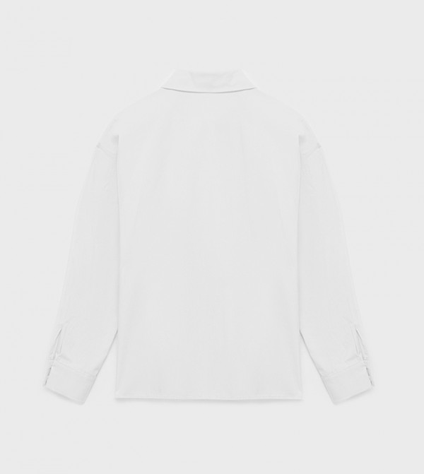 كوتون ملابس حوامل - أبيض قمصان