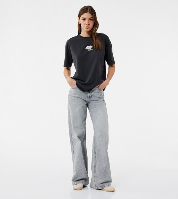 Koton  Clothing - Grey Short Sleeve T-Shirts