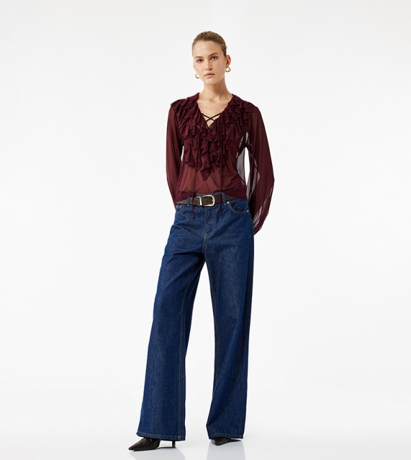 كوتون كوتون - بورغندي Casual Tops