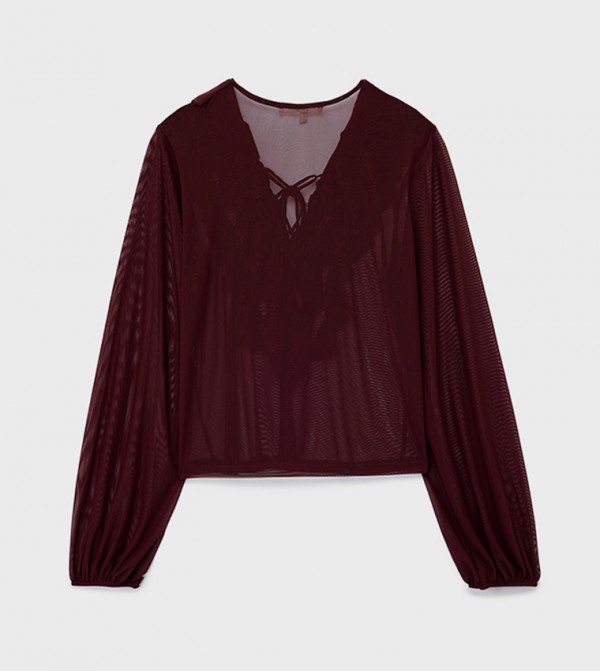 كوتون كوتون - بورغندي Casual Tops