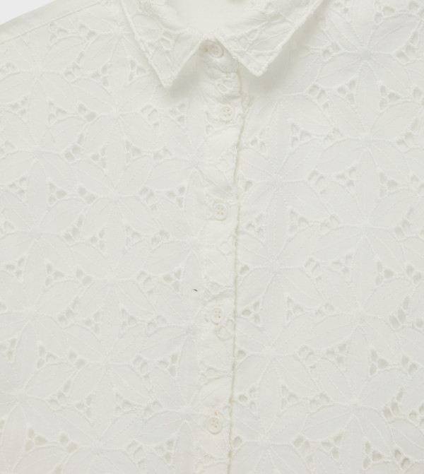 كوتون  ملابس - أبيض قمصان