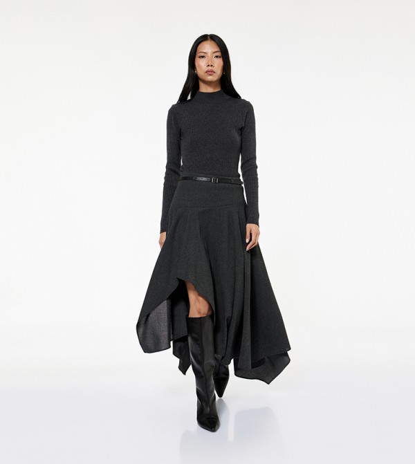 كوتون كوتون - رمادي Midi Skirts