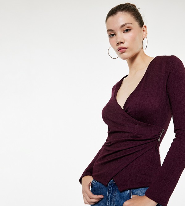 Koton Koton - Burgundy Casual Tops