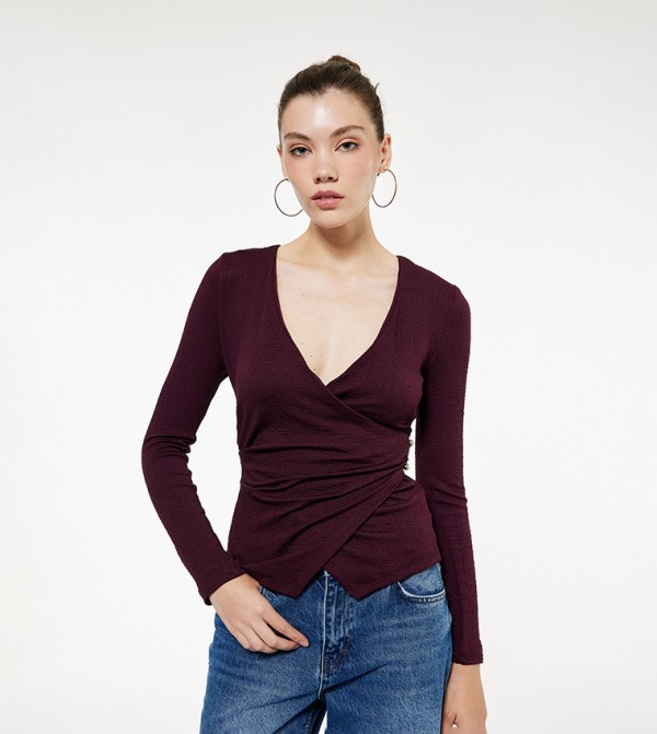 Koton Koton - Burgundy Casual Tops
