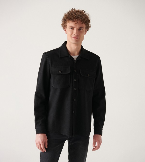Avva Avva - Black Casual Shirts