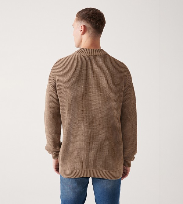 Avva - Outlet  - Brown Round Neck Sweaters