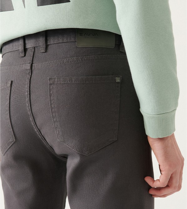 Avva Avva - Grey Casual Pants