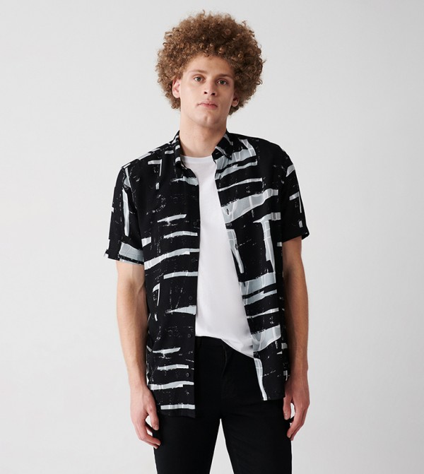 Avva Avva - Black Casual Shirts