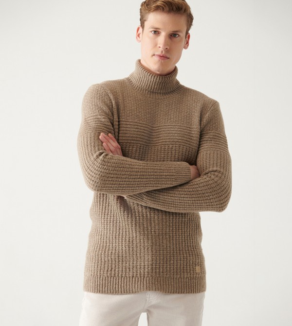 Avva - Outlet  - Beige Turtle neck Sweaters