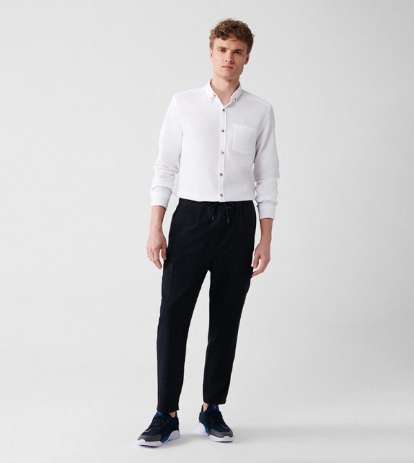 Avva Avva - Navy Track Pants & Joggers