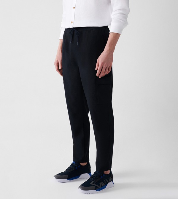 Avva Avva - Navy Track Pants & Joggers