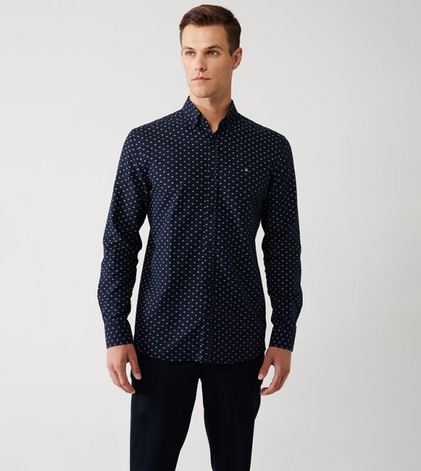 Avva  - NAVY BLUE Casual Shirts