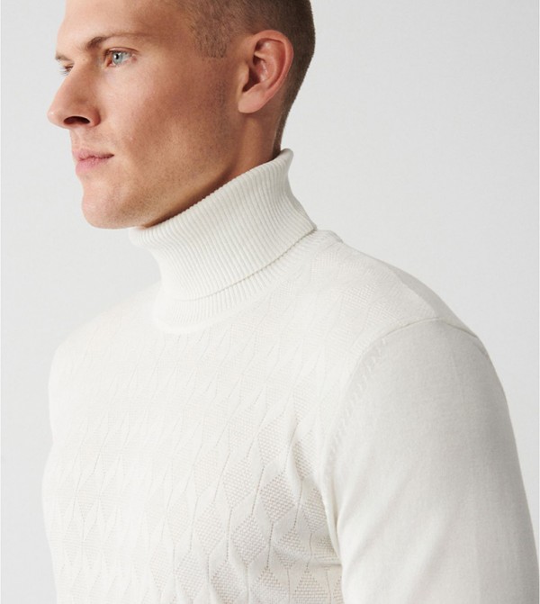 Avva - Outlet  - Ecru Turtle neck Sweaters