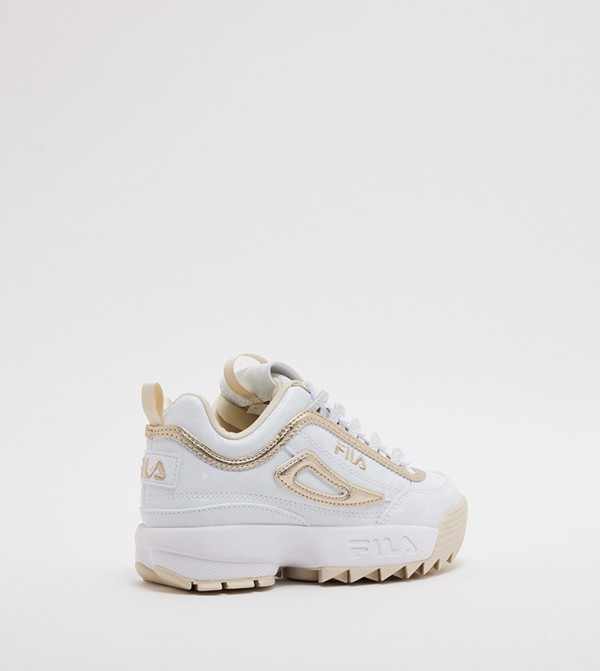 White pink and sales gold fila