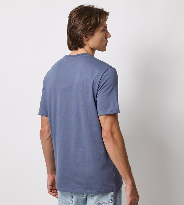 كالفين كلاين كالفين كلاين - أزرق Round Neck T-Shirts