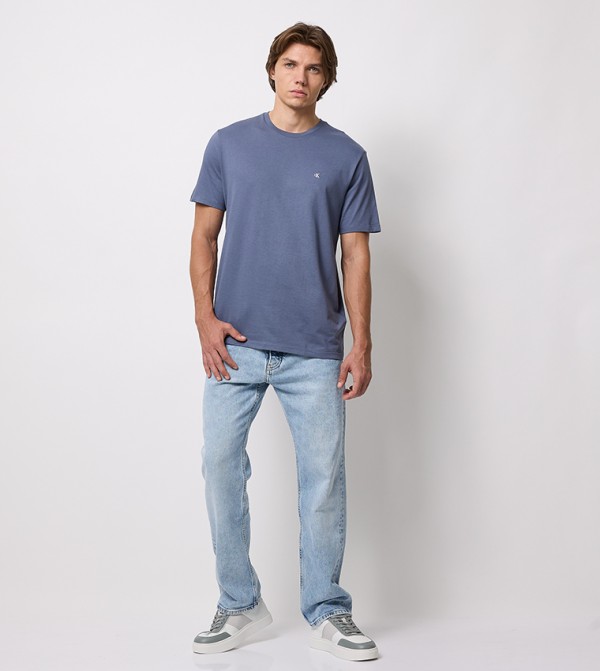 كالفين كلاين كالفين كلاين - أزرق Round Neck T-Shirts