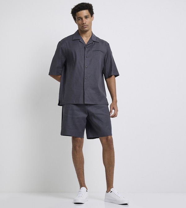 Calvin Klein Casual Shirts - Dark Grey Short Sleeves
