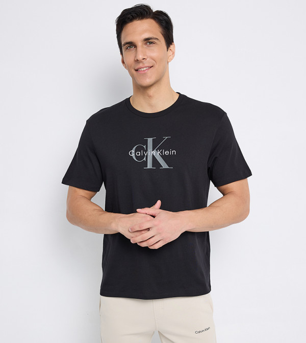 Calvin Klein Jeans Clothing - Black Round Neck T-Shirts