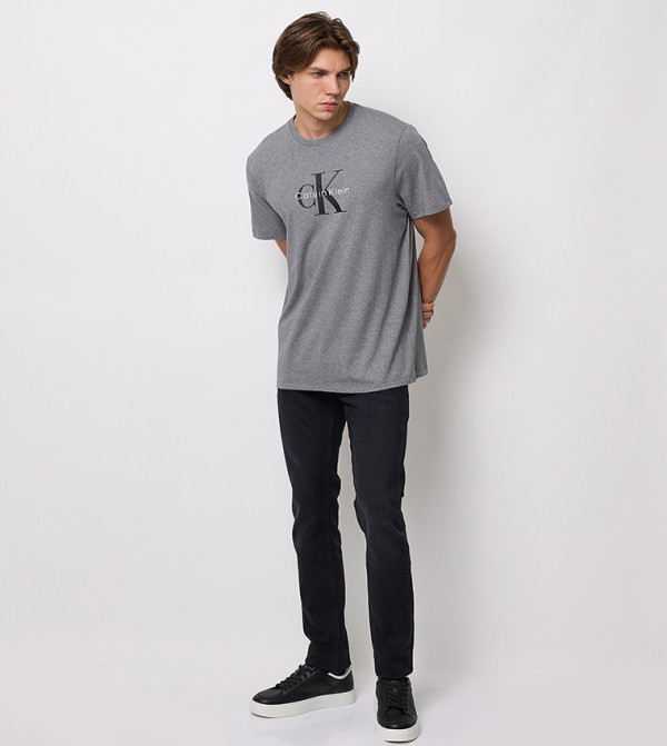 Calvin Klein Jeans Calvin Klein - Grey Round Neck T-Shirts